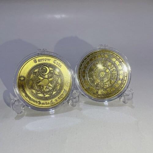 Taroking Bronze Commemorative Coin Collection Constellation Geomancy Lucky Sun Moon Bright Wish Coin Customized