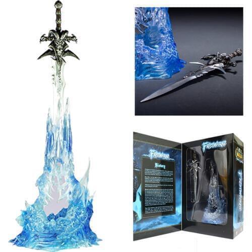 Hot WOW Arthas Menethils Weapon Frostmourne Sword with LED Lighting Figma Starz PVC Figure Model Toy Gift