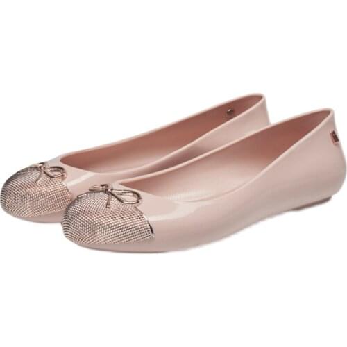 Melissa Women Candy Color Sandals Hot Summer Women Shoes Peep Toe Stappy Soft Slip On Valentine Rainbow Jelly Shoes Woman Flats