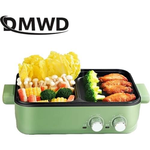 Multifunction Electric Cooker Hotpot Barbecue Grill Griddle Egg Omelette Frying Pan Stove Crepe Oven Pancake Pie Baking Roaster