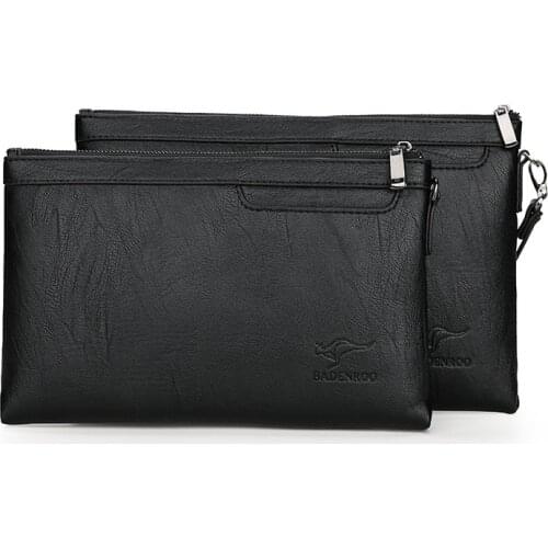 Simple Fashion Mens Day Clutch Soft Envelop Bag Big Capacity Handbag Messenger Bag Male Travel Bag iPad Case Bag for Man