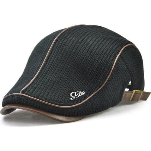 JAMONT Mens Casual Ancient England Knit Autumn and Winter Thick Warm Beret