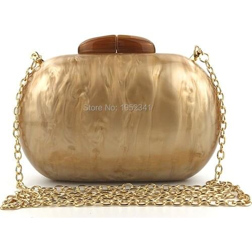 OC3973 New product 2019 oval shape acrylic purse clutch bags ladies acrylic evening clutch bag