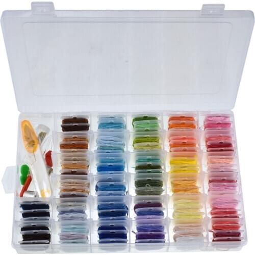 Oneroom 96Pcs Mix Color Cross Stitch Cotton Threads Sewing Set Craft Embroidery Threads Floss Kit DIY Sewing Tools Accessories