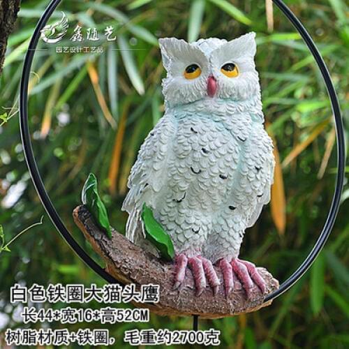Parrot bird hanging resin crafts gardening potted tree decorations animal model owl ornaments crafts statue home