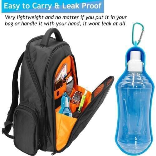 Portable Dog Water Bottle Dispenser Pet Outdoor Dogs Travel Drinking Water Feeder Water Bottle Dogs Water Bowl Pet Accessories