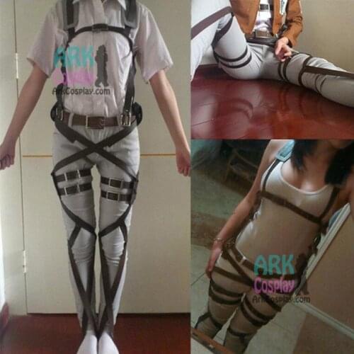 Attack On Titan Cosplay Shingeki No Kyojin Cosplay Recon Corps Harness Belts Hookshot Cosplay Costume Adjustable Belts