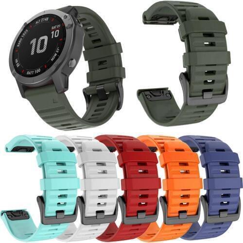 26 22 20MM Watchband Strap for Garmin Fenix 5X 6X 6 5 5S Plus 3 3HR Watch Quick Release Silicone Easyfit Wrist Band Strap