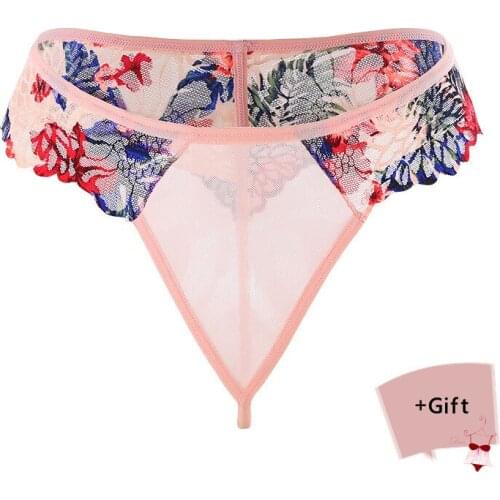 Sexy Panties Erotic G-String Lace Printing transparent temptation thong Hollow Private G-String Erotic Women Bikini Sexy panties