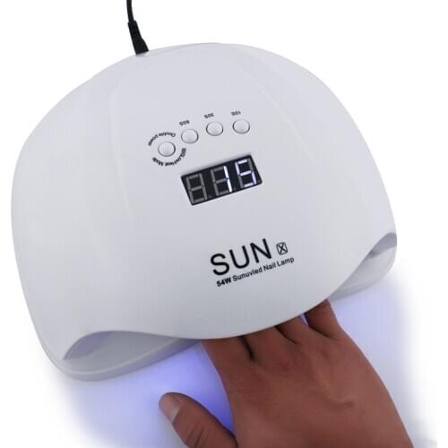 2019 54W SUNUVLED Nail Lamp 36 Lamp Bead Auto Sensor Curing Gel Polishing Nail Polish Machine with LCD Timer Nail Tool
