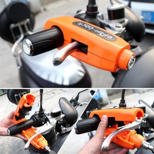 Universal Motorcycle Lock Scooter Handlebar Safety Lock Brake Throttle Grip Anti Theft Protection Security Locks Good Quality
