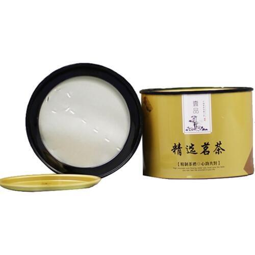 Xin Jia Yi Packaging Mini Tea Tin Boxes Red Golden Iron Storage Can China Style Foil Lip Tea Coffee Beans Tin Can Packaging