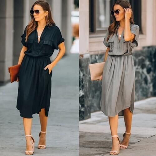 ZeeWes Fashionable Shirt Dresses