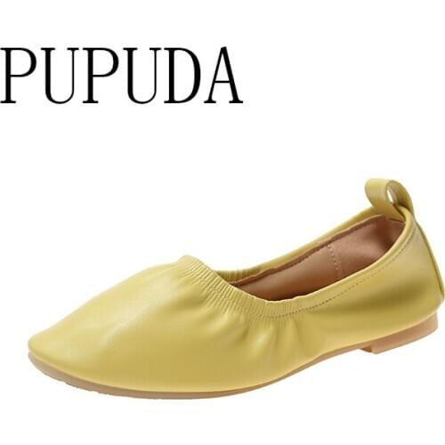 PUPUDA New Slip On Loafers Comfortable Casual Shoes Women 2020 Fashion Flat Shoes Female Breathable Cheap Lightweight Shoes Wome