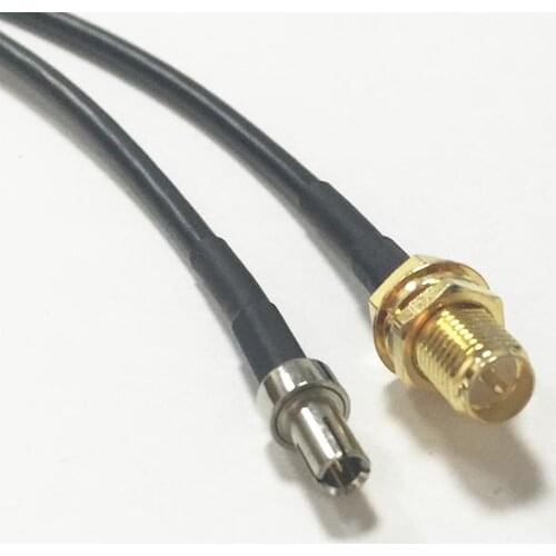 New RP-SMA Female Jack nut Switch TS9 Male Straight pigtail cable RG174 Wholesale 20CM 8" Adapter