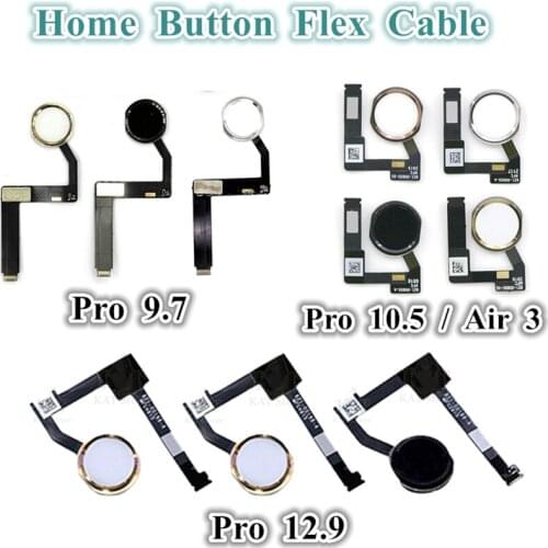 1Pcs Home Button Flex for iPad Pro 9.7 10.5 12.9 1st 2nd Gen Air 2 3 Home Button Menu Key Flex Cable Assembly Replacement Parts