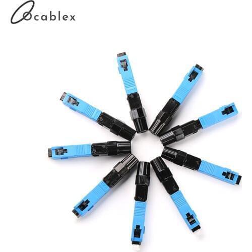 100 PCS FTTH SC UPC single-mode fiber optic SC UPC quick connector FTTH Fiber Optic Fast Connector SC Connector Field Assembly