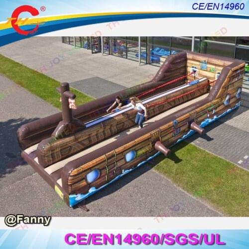 10x3m amazing inflatable Pirate bungeerun new desing inflatable PIRATE BUNGEE RUN,free air shipping to door