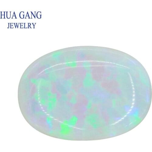 #17A Opal Loose Stones Oval Shape Base Cabochon Created Opal Beads Semi-Precious Stones For Jewelry Making 3x5mm-10x14mmmm
