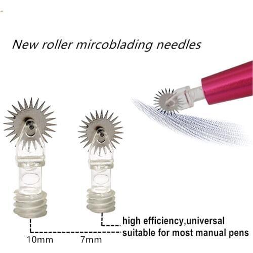 20Pcs New Roller Microblading Needles Permanent Makeup Fast Coloring Fog Shading Needles Unverisal for Manual Pens