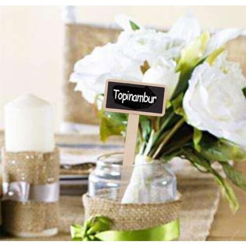 20pcs Plant Wooden Labels Home Garden Flower Herb Plant Pot Blackboard Chalkboard Labels Decor