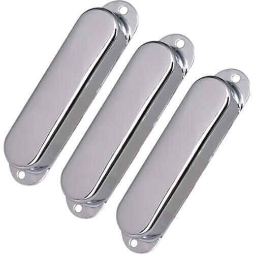 3Pcs Chrome Metal Sealed ST Strat Guitar Pickup Covers 3 Closed Single Coil Pickup Cover for Stratocaster