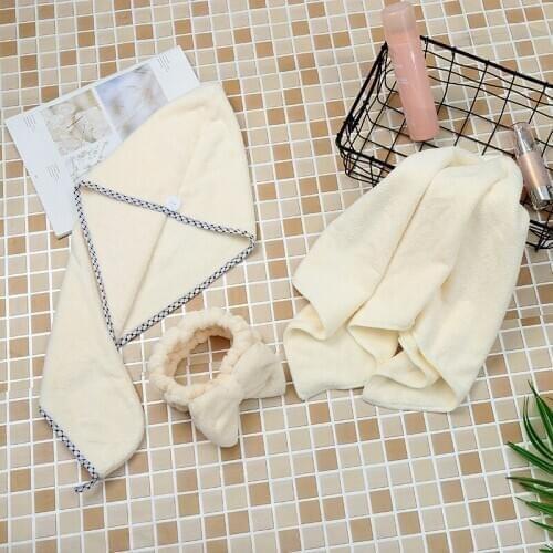 3 Pcs/set Hair drying cap Hair cap shower caps hooded hair dryer bathing for girls