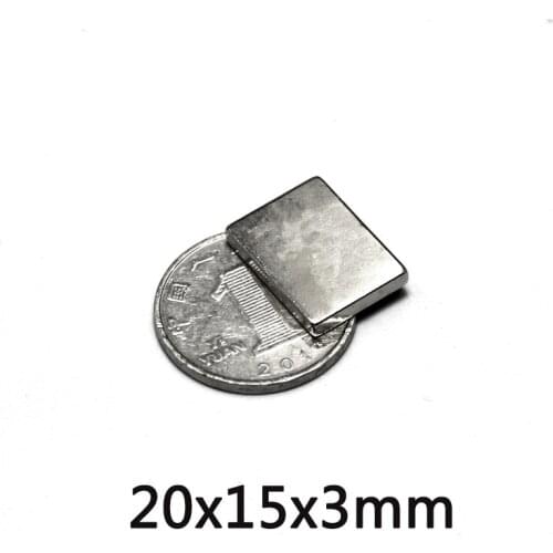 30/50/100pcs 20x15x3mm N35 Block Powerful Magnets Bulk Sheet Neodymium Magnetic Super Strong Permanent NdFeB Magnet 20*15*3