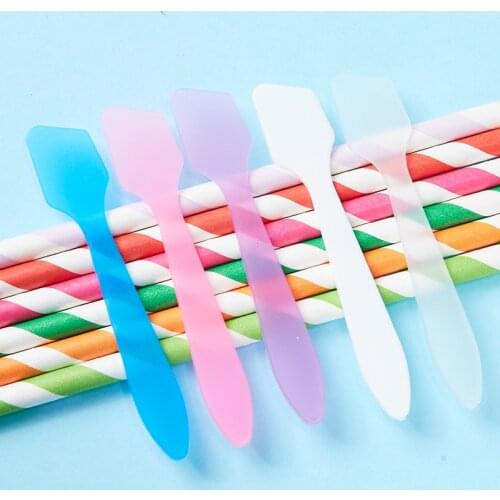 5pcs Mini Cosmetic Spatulas Face Cream Makeup Mask Spoons Cosmetic Beauty Scoop Small Stick For Skin Care
