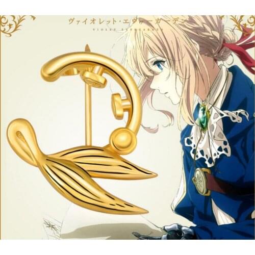 Free Shipping Anime Violet Evergarden Auto Memories Doll Overgild Brooch Cosplay Prop For Halloween