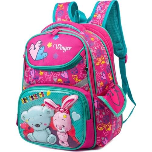 Brand Kids Boys Orthopedic Waterproof Schoolbag Book Satchel Primary Child Girls Backpack 3D Animal School Bags