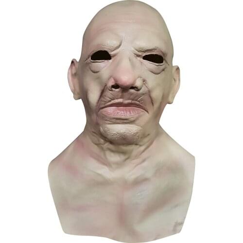 Fast Delivery Old Man Mask Latex Masks Helmet Masquerade Halloween Party Costume Props Men Women Fancy Mask Gift