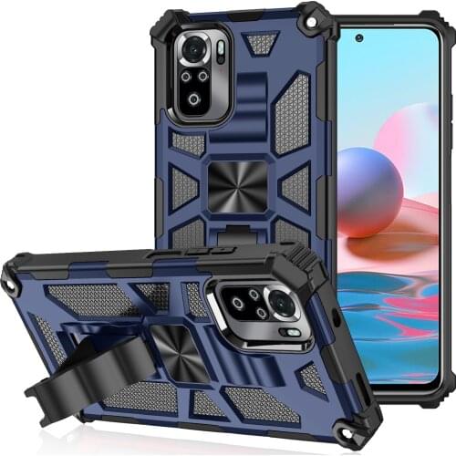 For Xiaomi Redmi Note 10 Pro Case Shockproof Armor Cover Xiaomi Redmi Note 9 Pro 9S 10S 9C 9A Poco X3 Pro Magnetic Stand Cases