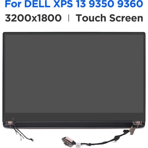 Complete for Dell XPS 13 9350 9360 WT5X0 N6CH2 LCD Display Touch Screen Digitizer Assembly 13.3 inch Laptop 3200x1800