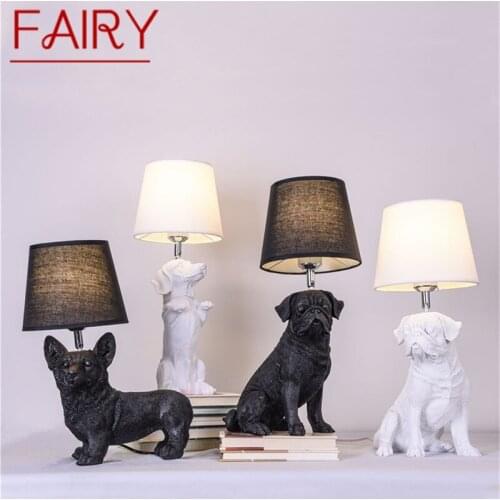 FAIRY Table Lamps LED Resin Modern Nordic Creative Cartoon Dog Decoration Desk Light For Home
