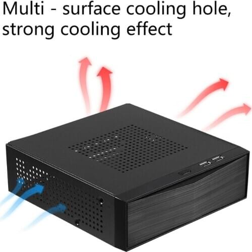FH05 Host Mini ITX Office Home Computer Case USB2.0 Metal Desktop PC Chassis