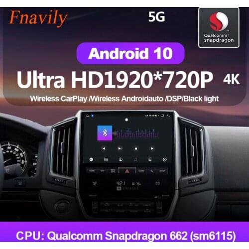 Fnavily Android 10 Car Radio For Toyota Land Cruiser Multimedia Navigation Radio Stereo Wireless CarPlay Mirrorlink WiFi 10.1