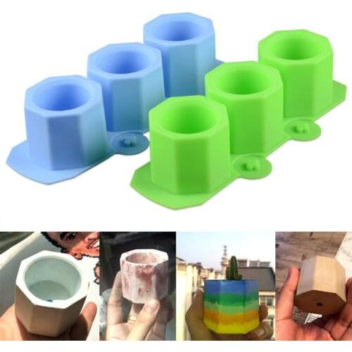 DIY Flower Pot Mold Silicone Molds Handmade Clay Craft Making Cement Crafts Pot Mould Tool Table Candle Decoration Supplies