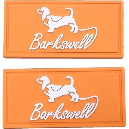 Custom Adhesive Fastener Tape Colorful Rubber Patches for Clothes 3D Logo PVC Rubber Labels for Clothing Sewing Main Label