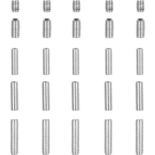 25pcs Height Adjustment Electric Bass Guitar Bridge Saddles Hexagon Screws Tremolo Bridge Hex Screws for Tremolo Electric Guitar