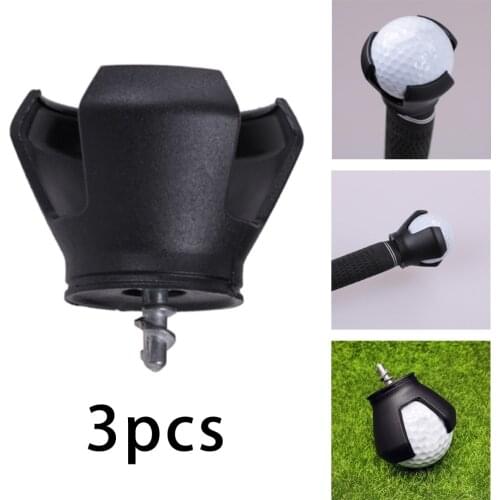 Pack of 3 Premium Golf Ball Pick Up Retriever Durable Back and Knee Saver Claw Grabber Screw-On Putter Tool Kit Golfer Grip