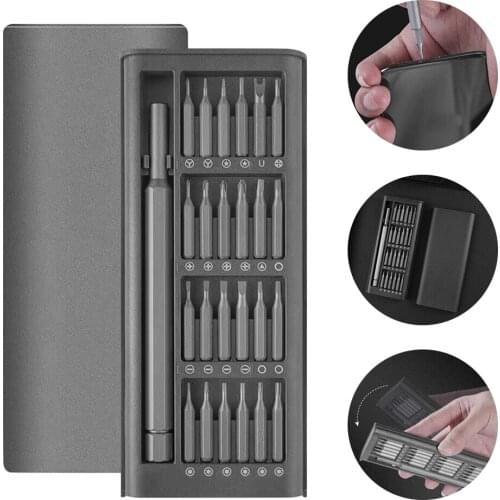 24 in 1 Screwdriver Set Precision Magnetic Screwdriver Sets Repair Hand Tool With Aluminium Alloy Case For Mobile Phone Repair