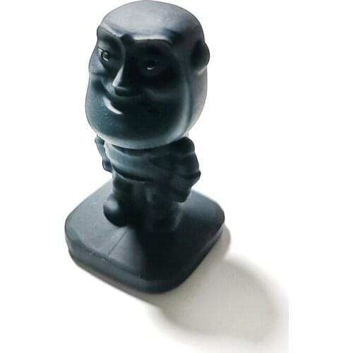 Natural Obsidian Baby Dolls Figurine Hand Carved Quartz Cartoon Doll Statue Crafts Healing Crystal Stone Home Decoration Gift