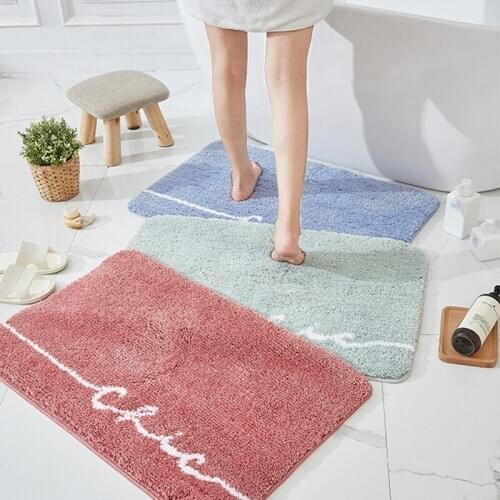 Bathroom Non-Slip Home Bathroom Balcony Doorway Hallway Mat Absorbent Bathroom Door Entrance Mat Toilet Door Mat for Bath Rug