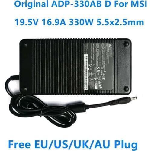 Original 330W 19.5V 16.9A 5.5X2.5mm DELTA ADP-330AB D Laptop AC Power Adapter Charger For MSI X8ti Laptop Power Supply Charger