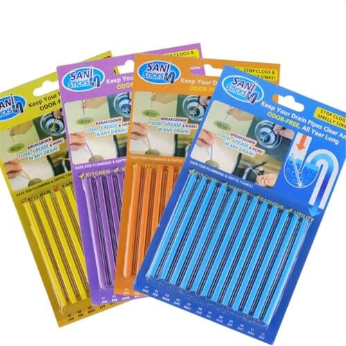 60Pcs/Set Cleaning Sticks Practical Oil Decontamination Bathroom Toilet Bathtub Drain Cleaner Sink Filt Sewer Clean Rod Kitchen