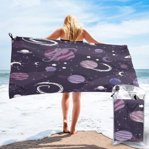 Bathing Towel Galaxy Space Bath Wearable Towel Dress Fast Drying Beach Spa Magical Nightwear Sleeping