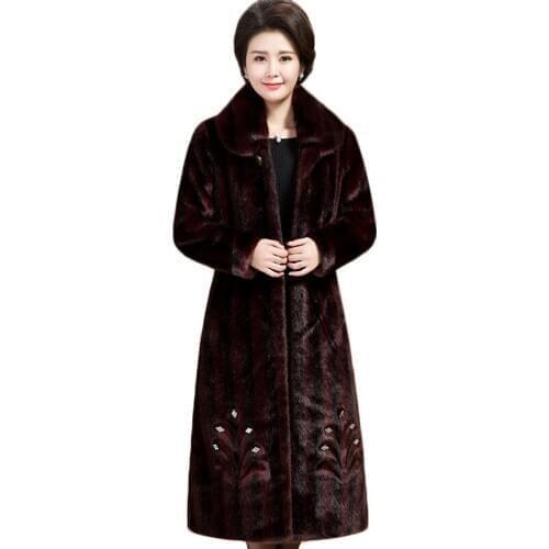 2019 Luxury Fur Coat Long Women Winter Thicken Warm Faux Fur Jacket Women Plus Size Faux Fur Coat Womens High-end Faux Fur Coat