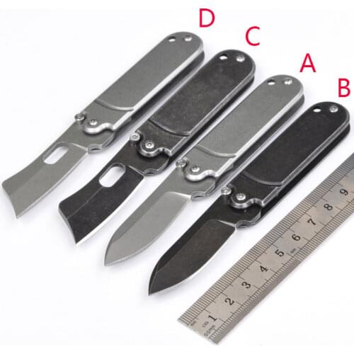 Brave Fighter Serge Folding key chain knife 9Cr18Mov blade All Steel handle pocket folding knife outdoor camping EDC tool