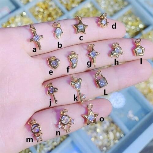 Mixed Styles Small Mini Hamsa Cross Charms DIY Necklace & Bracelet Making